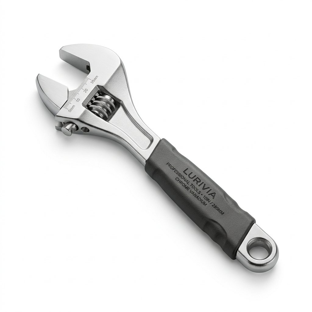 Lurivia Heavy-Duty Adjustable Wrench with Precision Jaw Mechanism